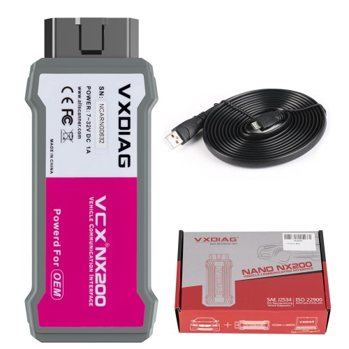 VXDIAG VCX NX200 for Renault OBD2 Scanner All Systems Diagnosis Bi directional Support ECU Coding/Programming USB Connection