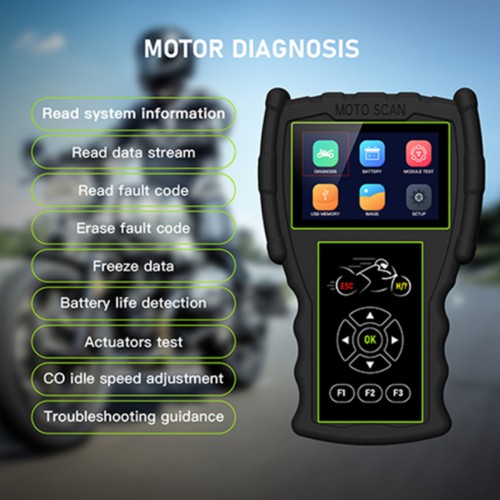 [Full Version] JDiag M100 Pro Moto Scanner Universal Motorcycle Scan Tool