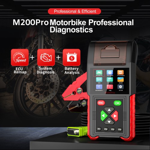 [ Full Version] JDiag M200Pro Professional Motorbike Diagnostic Scanner Motorcycle Scan Tool