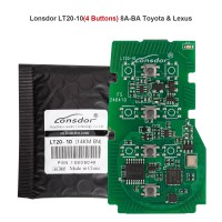 Lonsdor LT20-10 4 Buttons 8A-BA Toyota & Lexus Smart Key PCB For K518/ K518PRO/ KH100+